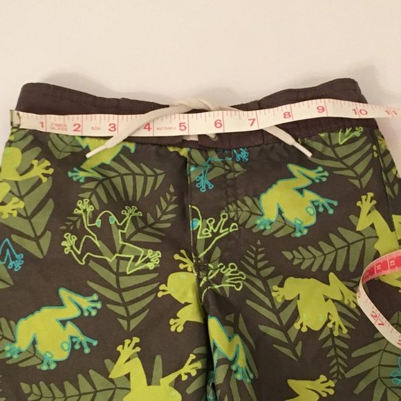 Lime green tree frog fern boys swim trunks 2T - Picture 5 of 8